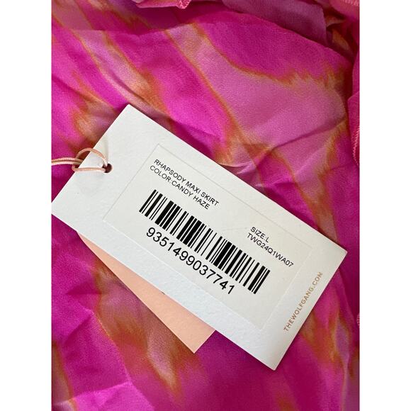 The Wolf Gang - Rhapsody Flowy Maxi Skirt in Candy Haze Pink - Picture 3 of 7